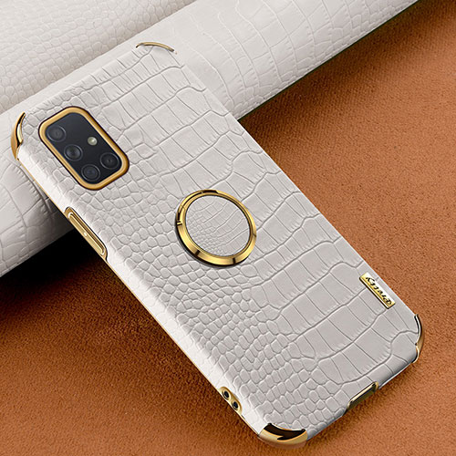 Soft Luxury Leather Snap On Case Cover XD1 for Samsung Galaxy A71 5G White