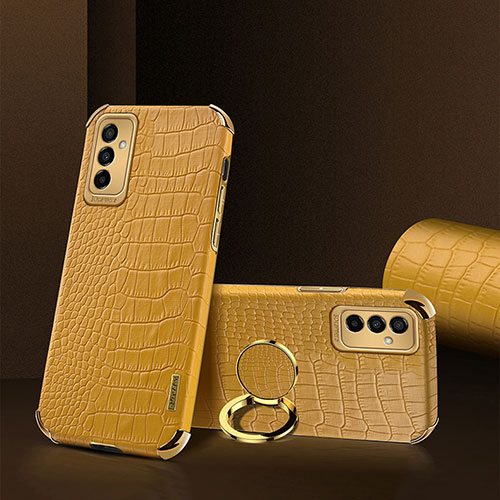 Soft Luxury Leather Snap On Case Cover XD1 for Samsung Galaxy F23 5G Yellow