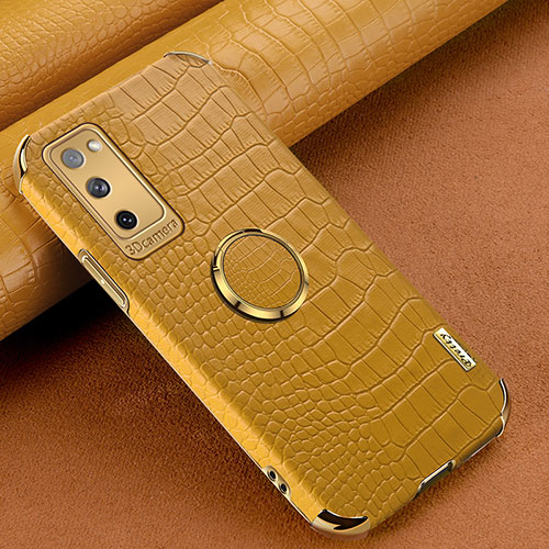 Soft Luxury Leather Snap On Case Cover XD1 for Samsung Galaxy S20 Lite 5G Yellow