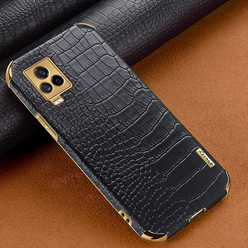 Soft Luxury Leather Snap On Case Cover XD1 for Vivo iQOO 7 Legend 5G Black