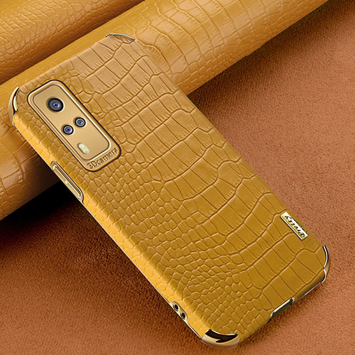 Soft Luxury Leather Snap On Case Cover XD1 for Vivo Y51A Yellow