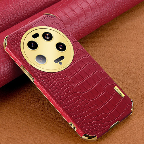 Soft Luxury Leather Snap On Case Cover XD1 for Xiaomi Mi 13 Ultra 5G Red