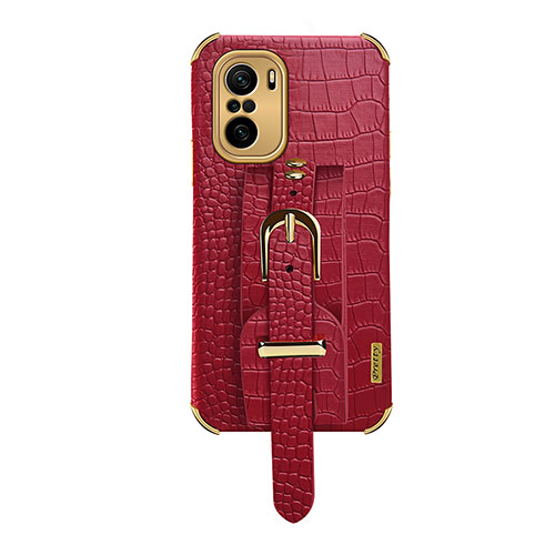 Soft Luxury Leather Snap On Case Cover XD1 for Xiaomi Poco F3 5G Red