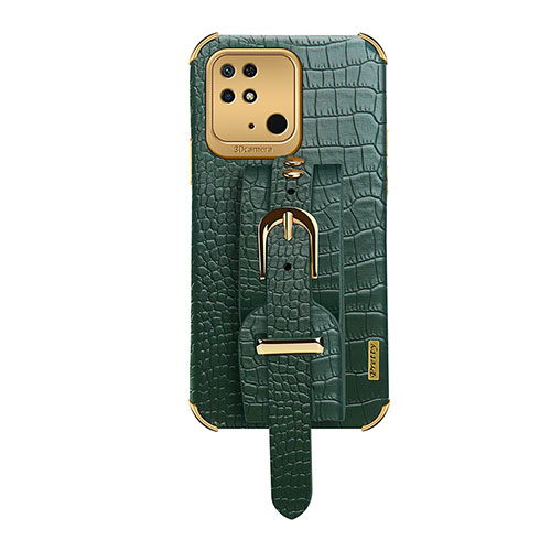 Soft Luxury Leather Snap On Case Cover XD1 for Xiaomi Redmi 10 India Green