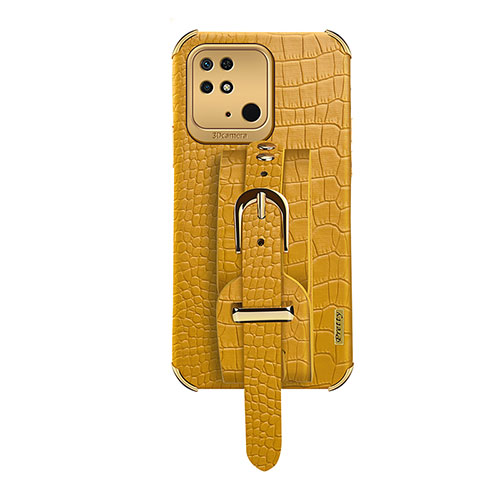 Soft Luxury Leather Snap On Case Cover XD1 for Xiaomi Redmi 10 India Yellow