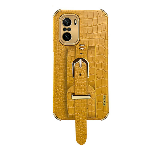 Soft Luxury Leather Snap On Case Cover XD1 for Xiaomi Redmi K40 Pro 5G Yellow