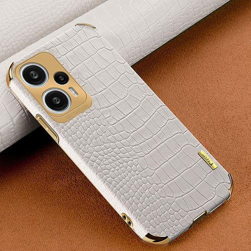 Soft Luxury Leather Snap On Case Cover XD1 for Xiaomi Redmi Note 12 Turbo 5G White