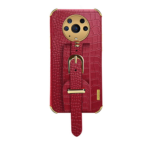 Soft Luxury Leather Snap On Case Cover XD2 for Huawei Honor Magic3 Pro+ Plus 5G Red