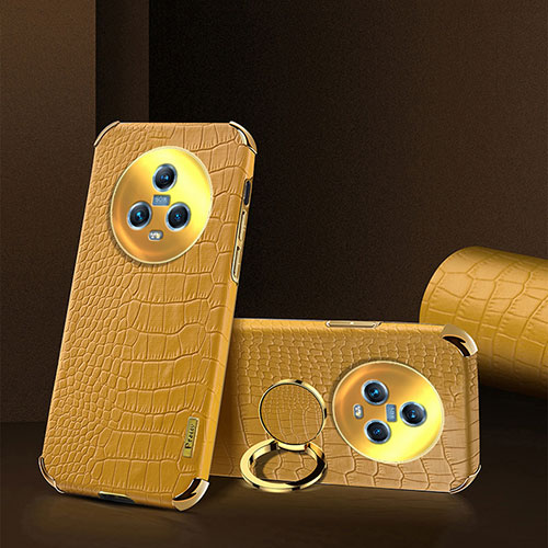 Soft Luxury Leather Snap On Case Cover XD2 for Huawei Honor Magic5 5G Yellow