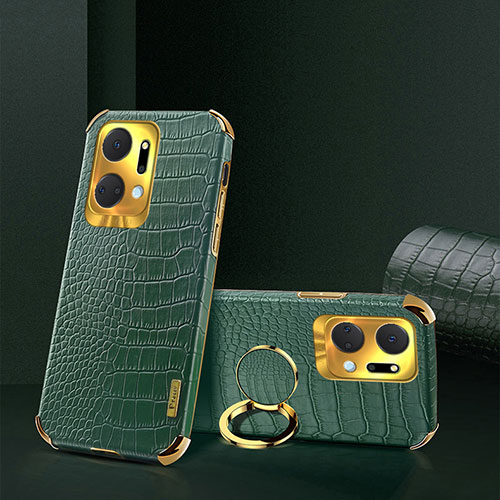 Soft Luxury Leather Snap On Case Cover XD2 for Huawei Honor X7a Green