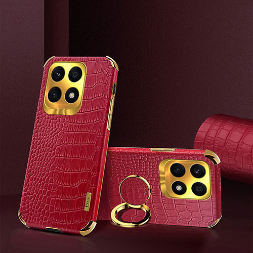 Soft Luxury Leather Snap On Case Cover XD2 for Huawei Honor X8a 4G Red