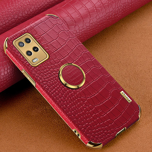 Soft Luxury Leather Snap On Case Cover XD2 for Oppo A54 4G Red