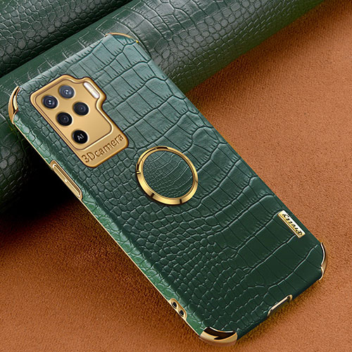 Soft Luxury Leather Snap On Case Cover XD2 for Oppo F19 Pro Green