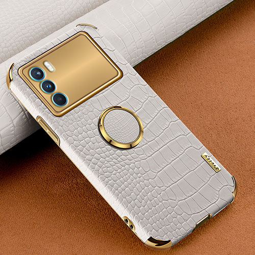 Soft Luxury Leather Snap On Case Cover XD2 for Oppo K9 Pro 5G White