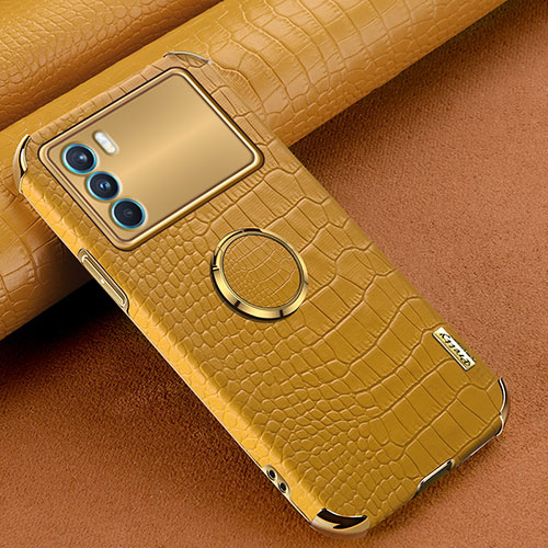 Soft Luxury Leather Snap On Case Cover XD2 for Oppo K9 Pro 5G Yellow