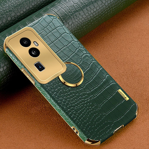 Soft Luxury Leather Snap On Case Cover XD2 for Oppo Reno10 Pro+ Plus 5G Green