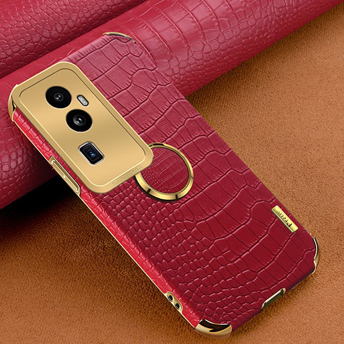 Soft Luxury Leather Snap On Case Cover XD2 for Oppo Reno10 Pro+ Plus 5G Red