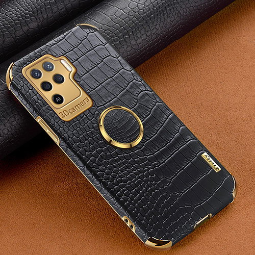 Soft Luxury Leather Snap On Case Cover XD2 for Oppo Reno5 F Black