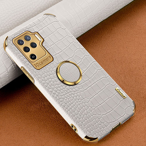 Soft Luxury Leather Snap On Case Cover XD2 for Oppo Reno5 F White