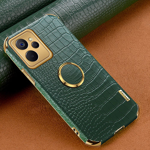 Soft Luxury Leather Snap On Case Cover XD2 for Realme 9i 5G Green