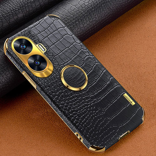 Soft Luxury Leather Snap On Case Cover XD2 for Realme C55 Black