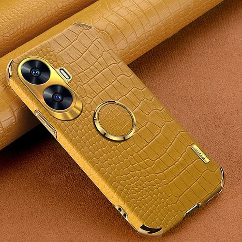 Soft Luxury Leather Snap On Case Cover XD2 for Realme C55 Yellow