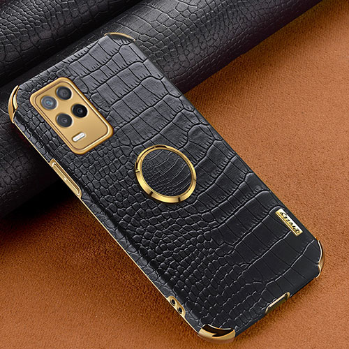 Soft Luxury Leather Snap On Case Cover XD2 for Realme Q3 5G Black