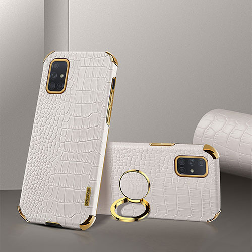 Soft Luxury Leather Snap On Case Cover XD2 for Samsung Galaxy A71 4G A715 White