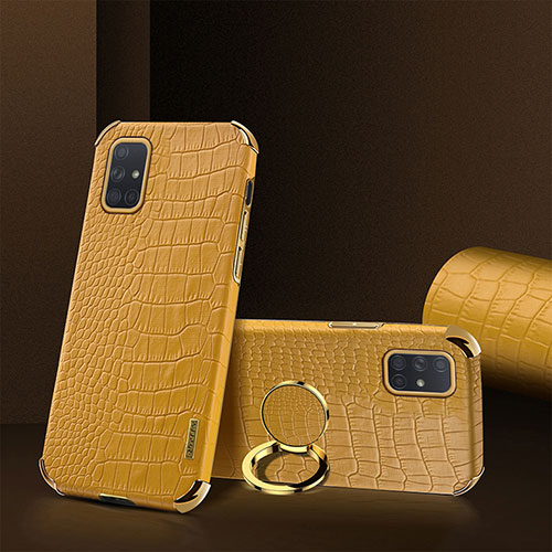 Soft Luxury Leather Snap On Case Cover XD2 for Samsung Galaxy A71 4G A715 Yellow