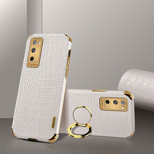 Soft Luxury Leather Snap On Case Cover XD2 for Samsung Galaxy S20 FE (2022) 5G White