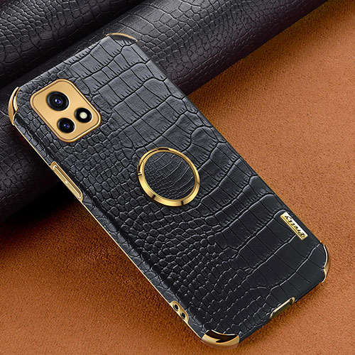 Soft Luxury Leather Snap On Case Cover XD2 for Vivo iQOO U3 5G Black