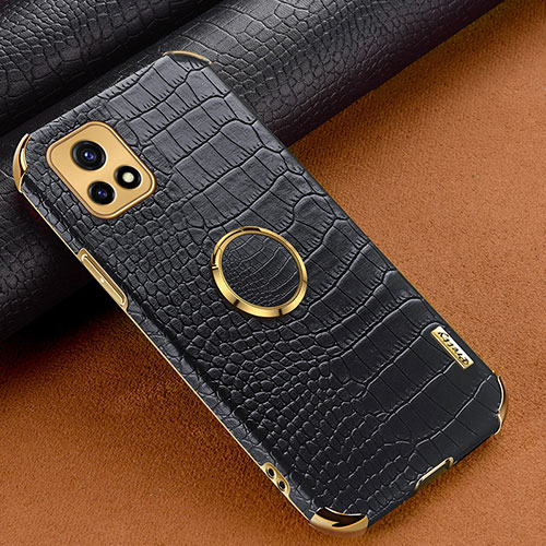 Soft Luxury Leather Snap On Case Cover XD2 for Vivo iQOO U3x 5G Black