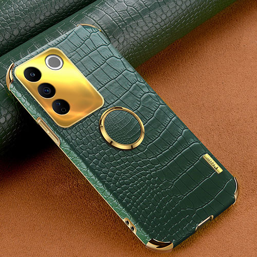 Soft Luxury Leather Snap On Case Cover XD2 for Vivo V27e 5G Green