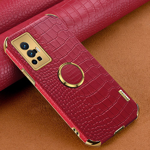 Soft Luxury Leather Snap On Case Cover XD2 for Vivo X70 Pro 5G Red