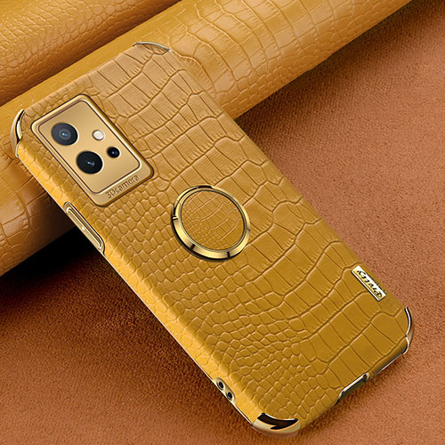 Soft Luxury Leather Snap On Case Cover XD2 for Vivo Y33e 5G Yellow