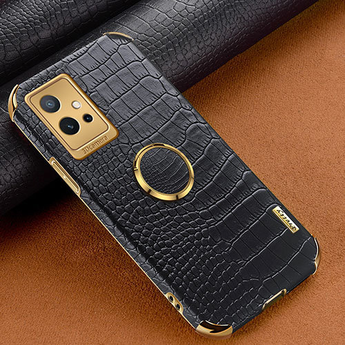 Soft Luxury Leather Snap On Case Cover XD2 for Vivo Y52t 5G Black