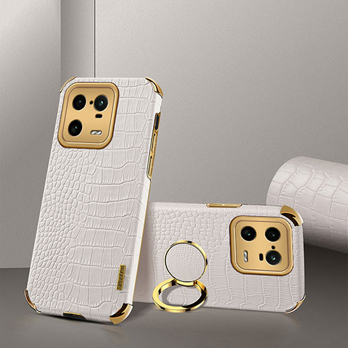 Soft Luxury Leather Snap On Case Cover XD2 for Xiaomi Mi 13 Pro 5G White