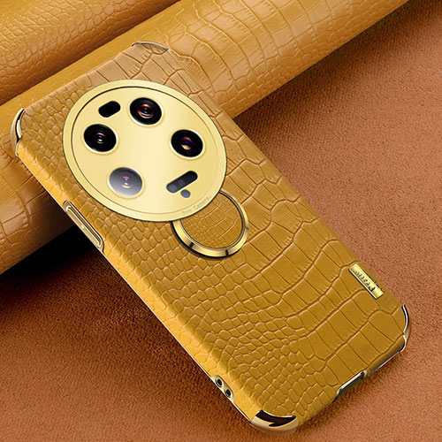 Soft Luxury Leather Snap On Case Cover XD2 for Xiaomi Mi 13 Ultra 5G Yellow