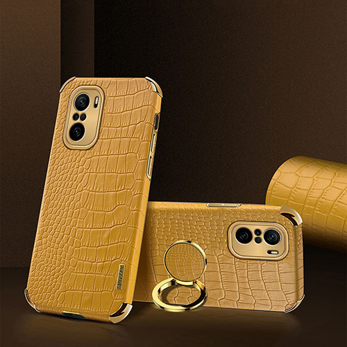 Soft Luxury Leather Snap On Case Cover XD2 for Xiaomi Poco F3 5G Yellow