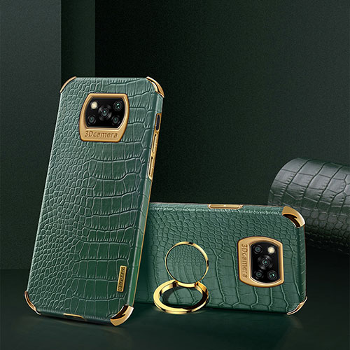 Soft Luxury Leather Snap On Case Cover XD2 for Xiaomi Poco X3 Green