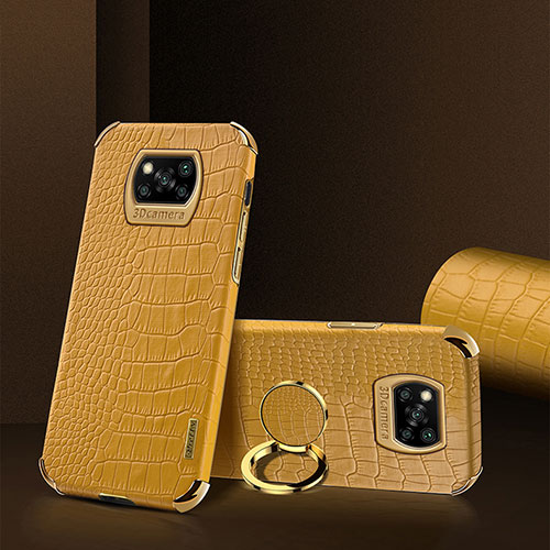 Soft Luxury Leather Snap On Case Cover XD2 for Xiaomi Poco X3 Yellow