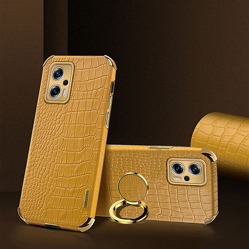 Soft Luxury Leather Snap On Case Cover XD2 for Xiaomi Poco X4 GT 5G Yellow