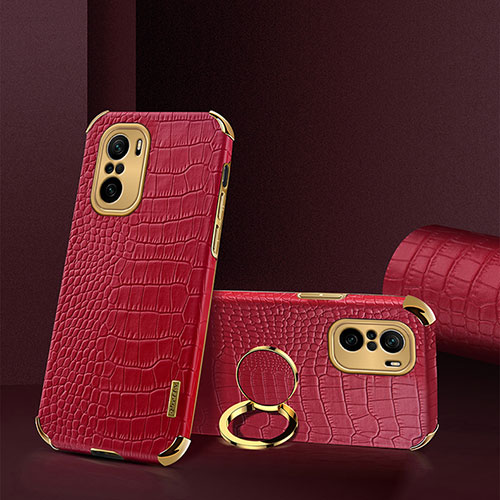 Soft Luxury Leather Snap On Case Cover XD2 for Xiaomi Redmi K40 Pro+ Plus 5G Red