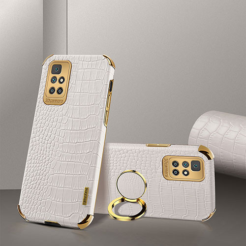 Soft Luxury Leather Snap On Case Cover XD2 for Xiaomi Redmi Note 11 4G (2021) White