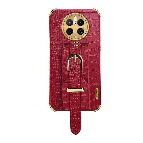 Soft Luxury Leather Snap On Case Cover XD3 for Huawei Mate 50 Pro Red