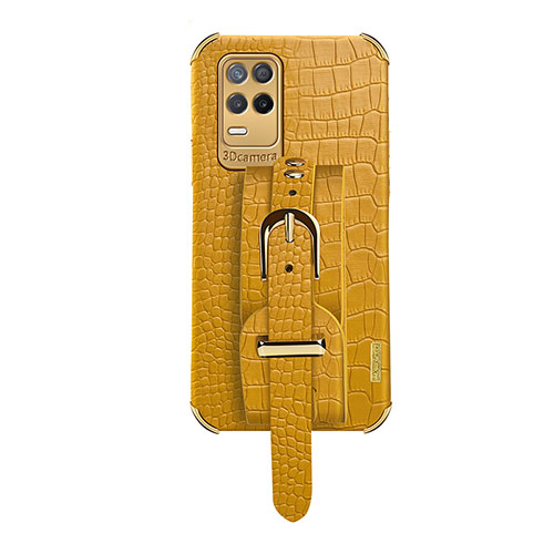 Soft Luxury Leather Snap On Case Cover XD3 for Realme 8 4G Yellow