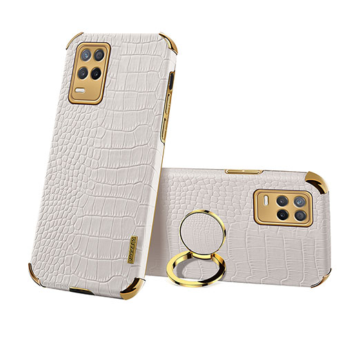 Soft Luxury Leather Snap On Case Cover XD3 for Realme 8 5G White