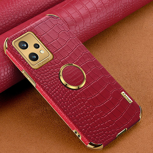 Soft Luxury Leather Snap On Case Cover XD3 for Realme 9 4G Red