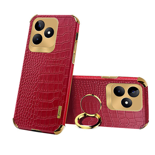 Soft Luxury Leather Snap On Case Cover XD3 for Realme C51 Red