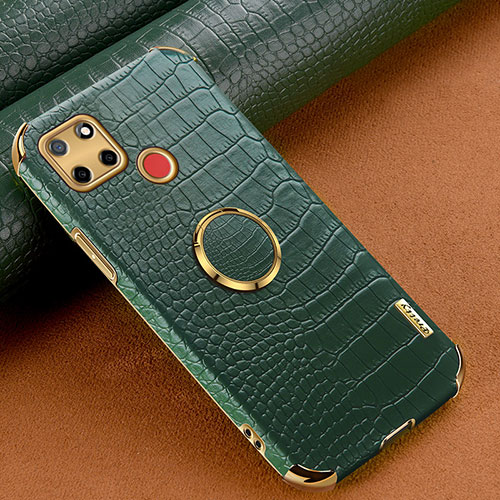 Soft Luxury Leather Snap On Case Cover XD3 for Realme Narzo 30A Green